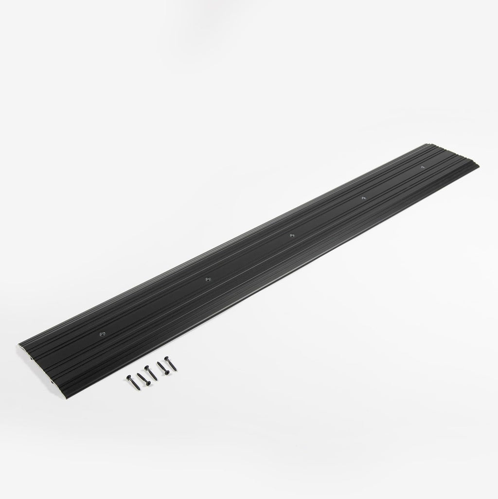 Aluminum Thresholds 7 Inch - Residential/Commercial use Saddle/Handicap Easy Installing and Accessible/Fire Proof Rated (72', Black)