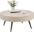 31.5' Modern Round Coffee Table,Small Coffee Tables Center Table with Metal Legs Wood Mars Marble-Patterned Tabletop for Living Room Office Apartment,Easy to Assemble, Wood Mars Marble