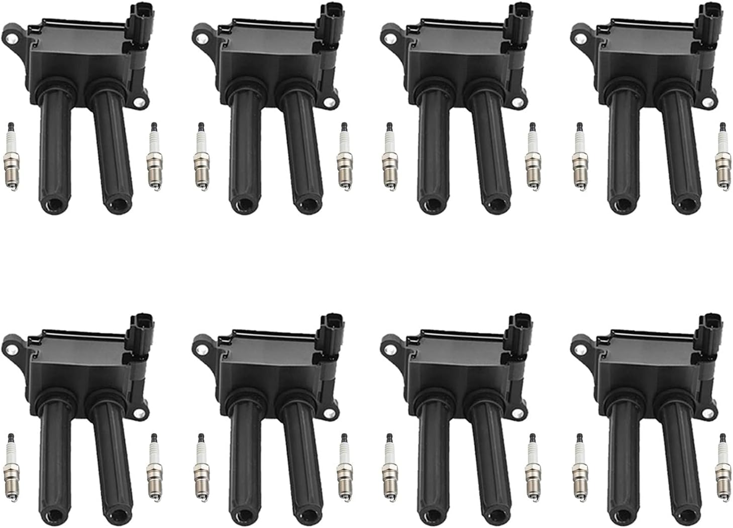 ENA Set of 8 Ignition Coil Pack 16 Spark Plug Compatible with Chrysler Dodge Jeep Ram 1500 2500 3500 300 Charger Durango Magnum Commander Aspen Grand Cherokee 2006-2008 5.7 6.1 V8 Replace# UF504 570
