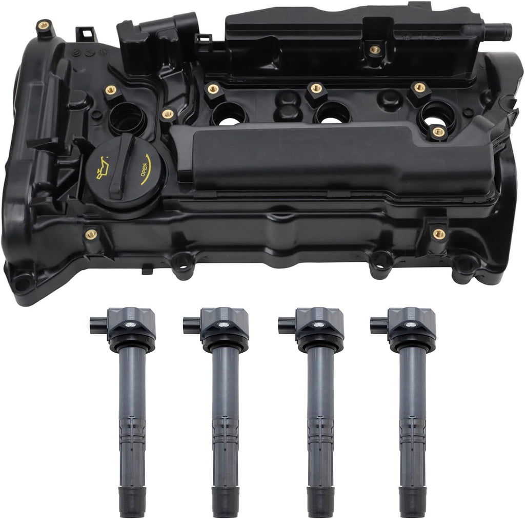 TRQ Ignition Coil Kit 5 Piece Coil on Plug Compatible with 2016-2021 Acura ILX 2015-2020 TLX 2013-2017 Honda Accord 2015-2019 CR-V