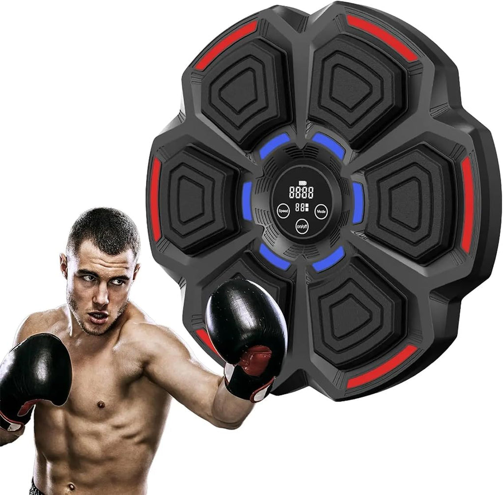 Boxing Training Workout Equipment,Smart Boxing Machine Wall Mounted Music, Electronic Boxing Punching Pad with Gloves, Upgraded Boxing Training Equipment for Home Gym