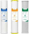 4.5 * 20' 3 Stage Whole House Water Filter Set, Compatible with SimPure DB20P-3, iSpring WGB32B-KS, F3WGB32BKS, HQUA WF3-01, Express Water FLTWH2045CGS1, Pack with PP, GAC and CTO Filter, 1 Set