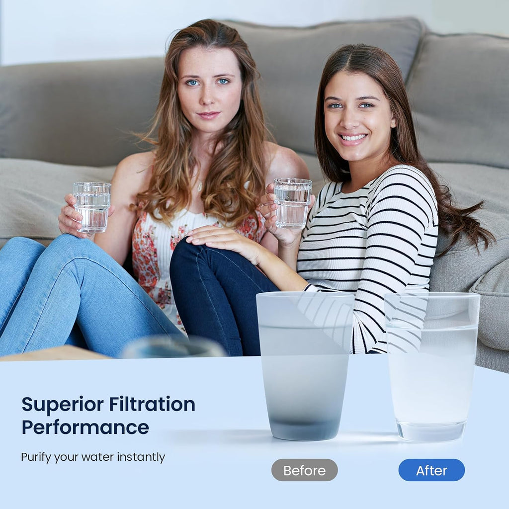 GLACIER FRESH Replacement for 4204490 Water Filter and 7007067 Air Purification Cartridge Combo Pack, Compatible with Sub-Zero 4204490, 4290510 Water Filter, 7042798/7007067 Air Filter(3+3)