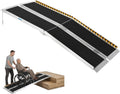 6 ft Portable Wheelchair Ramp, 600 LBS 28' Wide Aluminum Folding Handicap Ramp with Anti-Slip Surface & Reflective Strips for Home Steps Threshold Doorways
