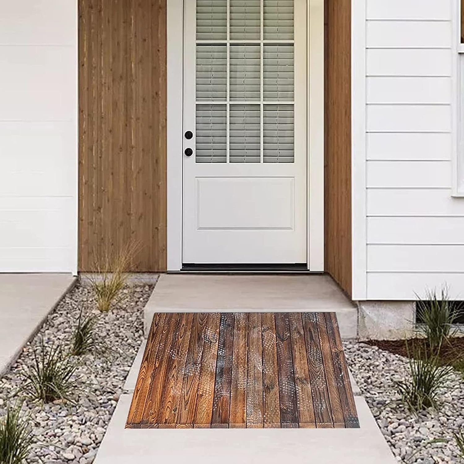 GUNEL 4inch/7inch/8inch/10inch Rise Threshold Ramp for Doorways, Portable Wooden Curb Transition Ramps for Curb/Driveway/Garage Door/Stair/Sheds, Non Slip Surface (Size : 90x70x20cm)