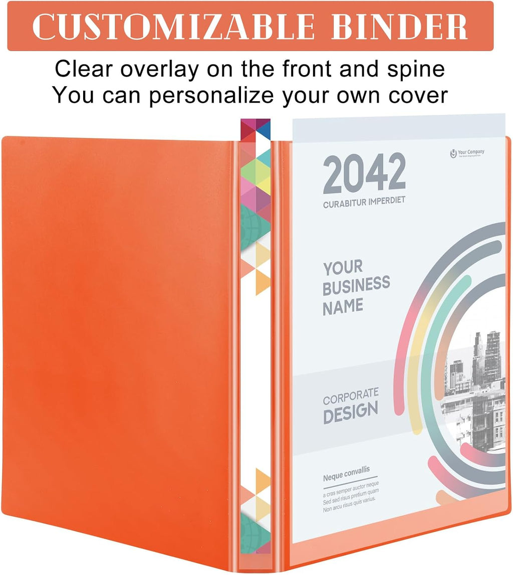 Fulmoon 48 Pack 3 Ring Plastic Binders 1/2 Inch Bulk with 2 Pockets, Flexible Binder Loose Leaf Hardcover, Fit 12' x 10' US Letter Size Paper, for School Office Home, 6 Colors(Vibrant)