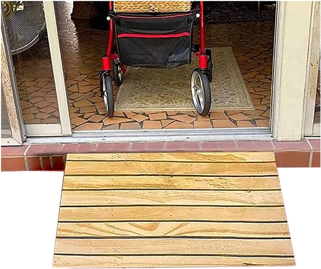 2' 3' 4' 5' 6' Rise Wooden Threshold Ramps/Kids/Elderly/Disabled, Wheelchairs Walkers Car Motorcycle Transition Ramps with Anti-Slip Surface, 660lbs Capacity