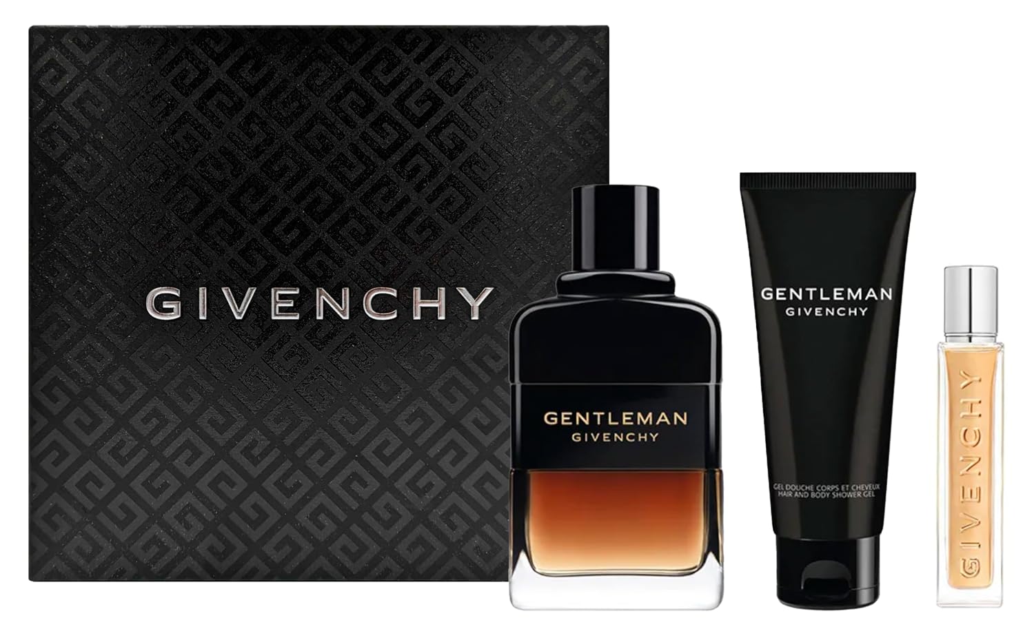 Givenchy Gentleman Reserve Privee Gift Set (Eau de Parfum Reserve Privée 3.4 Fl. Oz + Shower gel 2.5 Fl. Oz + Travel Size 0.42 Fl.Oz)
