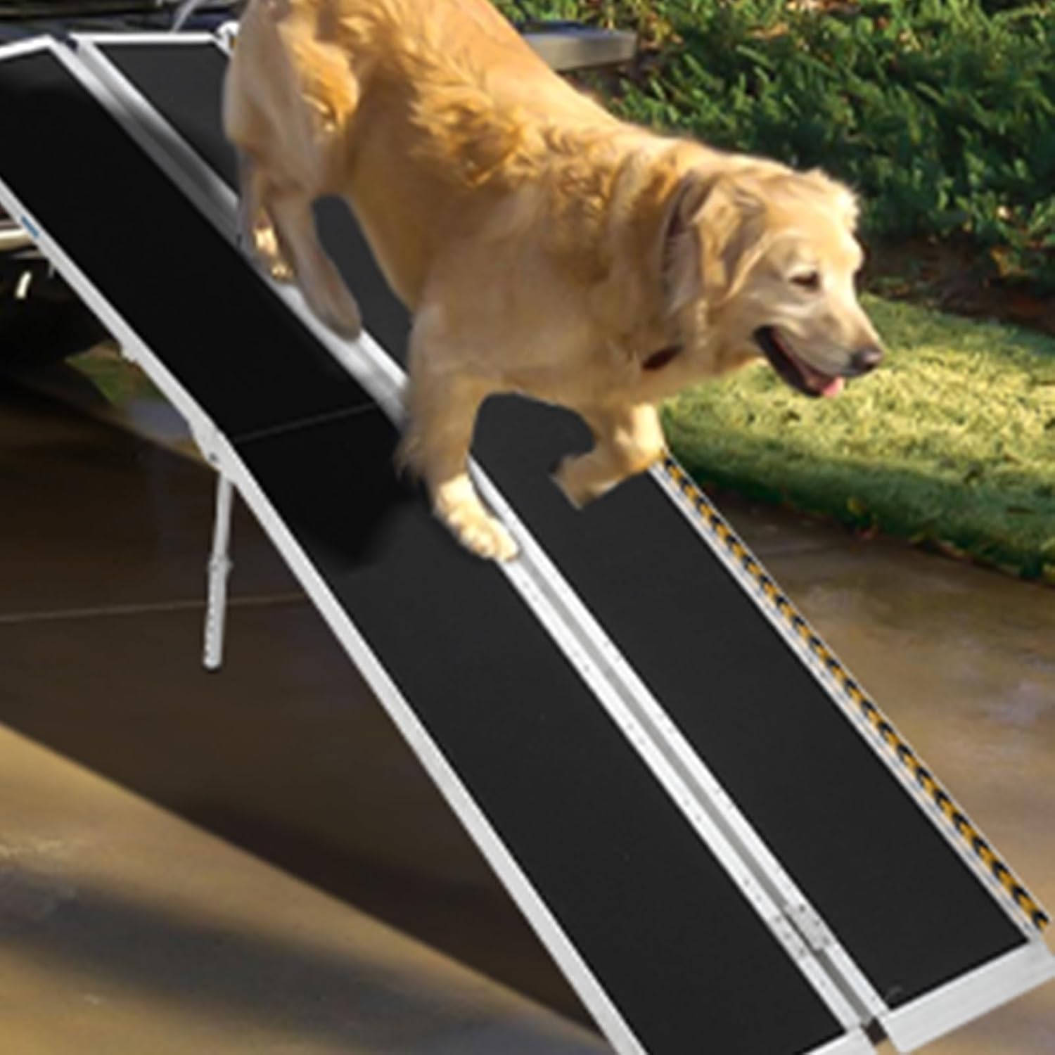 10FT Portable Wheelchair Ramp Non-Skid Aluminum Handicap Ramps with Handle 29'' Wide 600LBS Capacity Wheel Chair Ramp Scooter Ramps for Home, Steps, Stairs, Entry, Threshold, Doorways