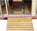 Threshold Ramp for Doorways 2-6 Inch Rise Portable Wheelchairs Ramp Front Door Entry Ramp, Wooden Non-Skid Transition Ramps for Steps, Garage, Patio, Porch, and Shed (Size : 15.3x13.8x5.9in/38.8x35x1