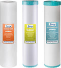 iSpring F3WGB32BMKS 4.5' x 20' 3-Stage Whole House Water Filter Replacement Pack, Reduces Sediments, Chlorine, Hydrogen Sulfide, Chloramine, PFAS, Heavy Metals, Iron, Manganese, Fits WGB32B-MKS