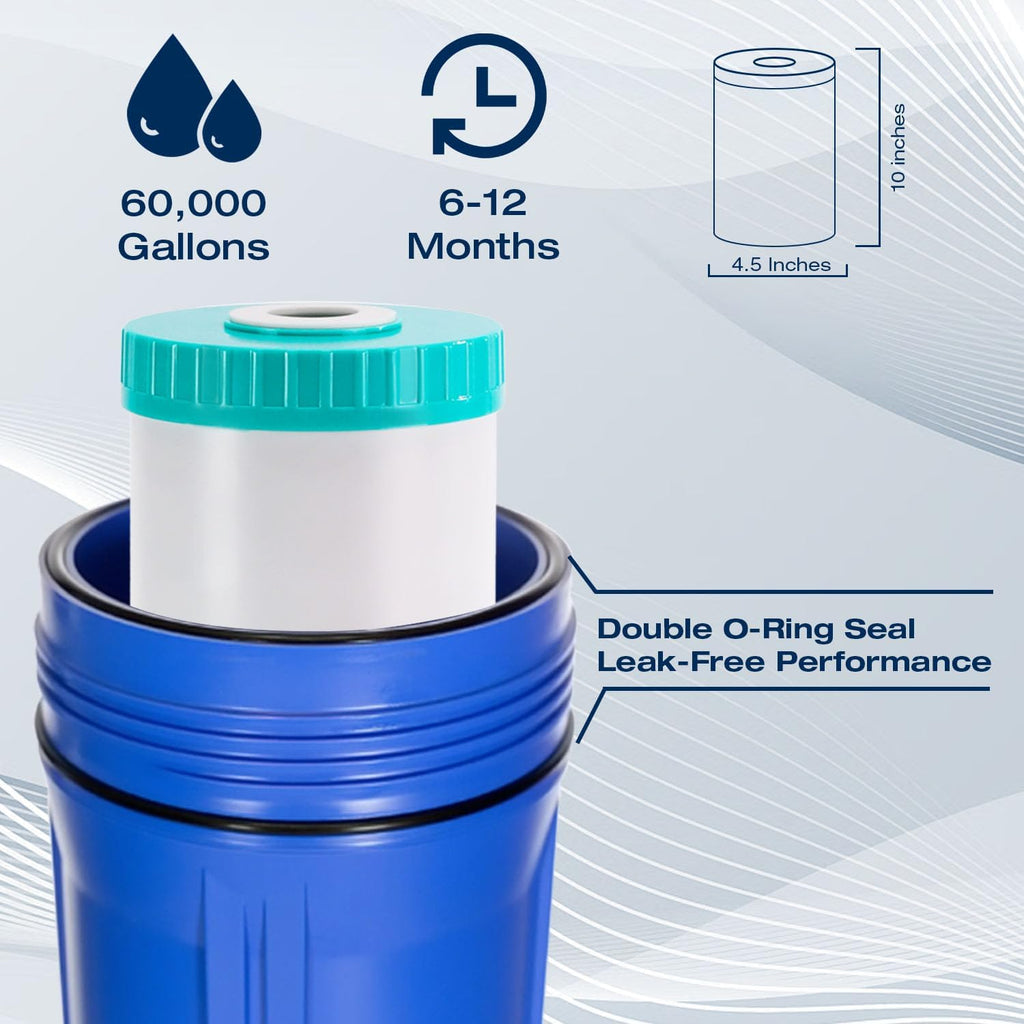 H&G Lifestyles Tankless Water Heater Filter Washing Machine Anti Scale | Scale inhibitor filter，Water Filter for Hard Water,Prevent Scale Build Up,Phosphate Water Filter Cartridge,60,000 Gallons