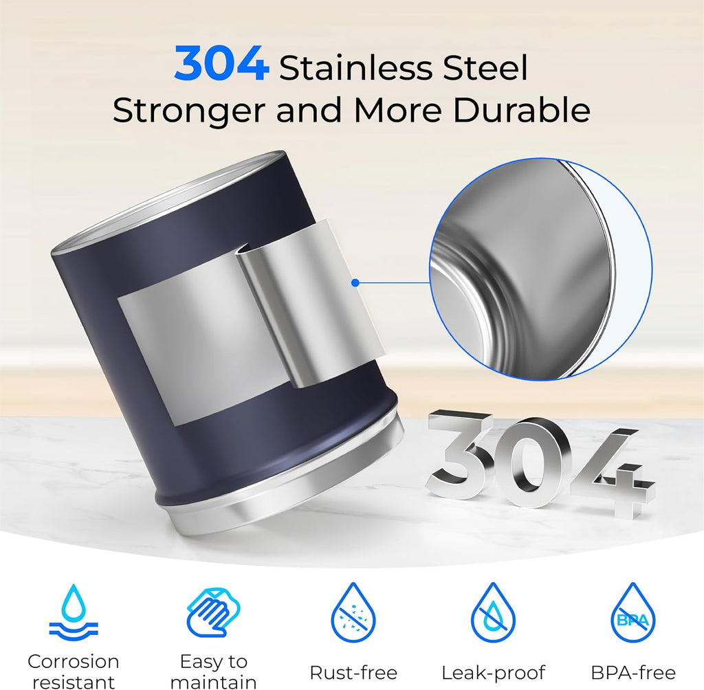 Waterdrop TK-AP Gravity Water Filter System, NSF/ANSI 42&372 Standard, Stainless Steel Water System with 2 Carbon Filters, Reduces Lead and Chlorine for Home, Emergencies, Blue, 2.25G
