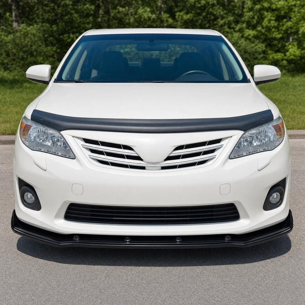 BMY Premium Acrylic Hood Bug Deflector for Toyota Corolla 2008-2013, Front Hood Protector, Stone Guard & Bugflector Shield, Bug Guard, Black