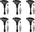 BDFHYK Ignition Coil Pack UF617 and Iridium Spark Plugs 90174 Compatible with Nissan 370Z 09-20 INFINITI FX37 G37 M37 Q40 Q50 Q60 Q70 QX70 3.7L 5.6L V6 Nissan Oem Coil Pack Coil for INFINITI Set of 6