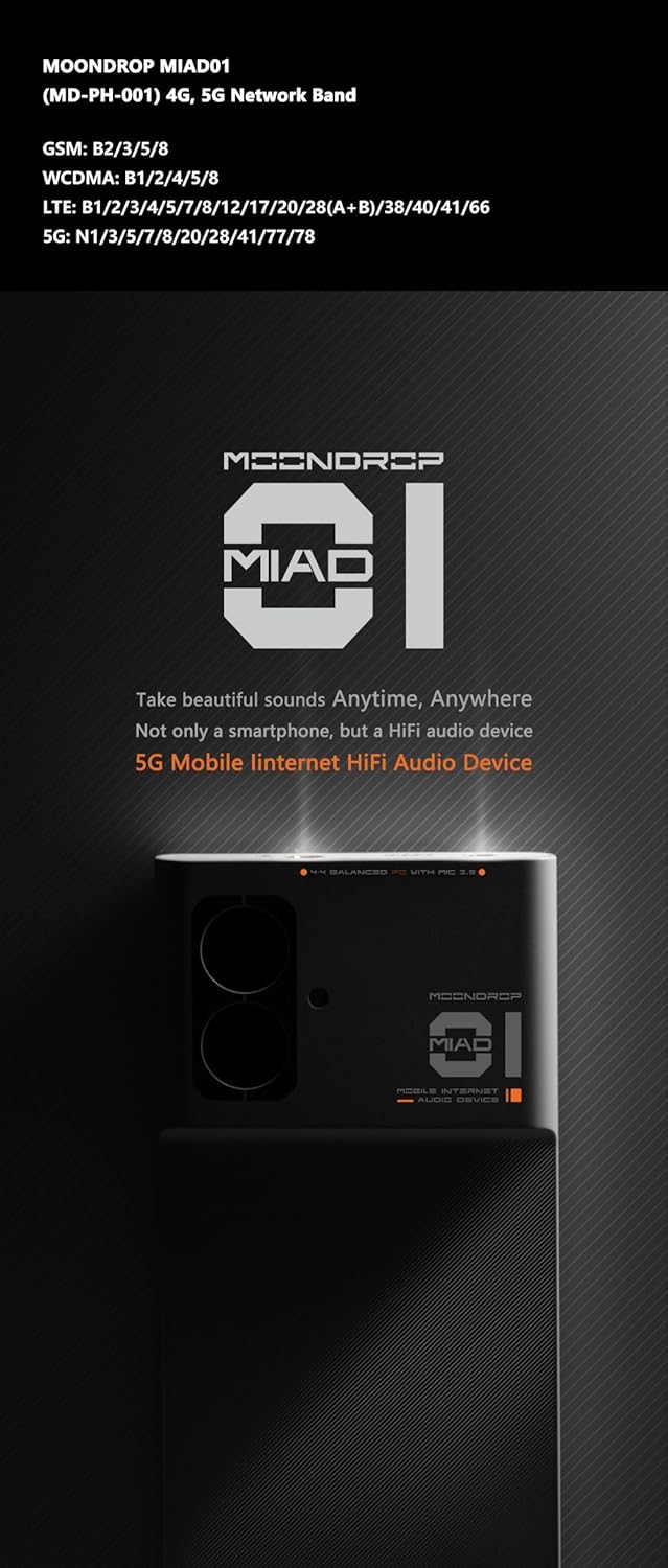 MOONDROP MIAD01 MD-PH-001 5G Mobile Phone Internet HiFi Audio Device Music Player