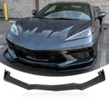 Front Bumper Lip Splitter Spoiler Compatible with Chevy Corvette C8 2020-2025, C8 Front Lip, Corvette C8 Front Splitter Air Dams Chin Spoiler Auto Parts Accessories (Front Lip-Carbon Fiber)