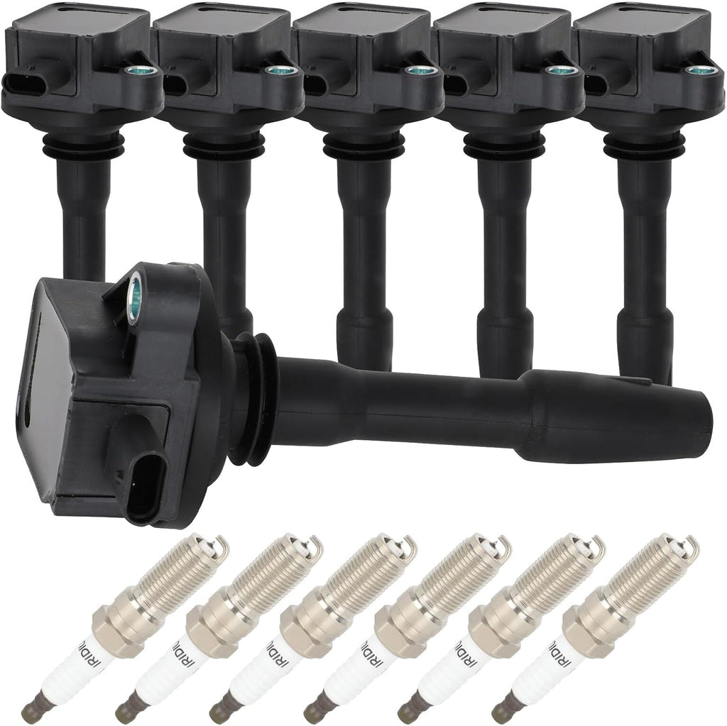 ECCPP UF825 6 ignition coils with 6 iridium Spark Plugs for ford for F-150 2018-2021, Explorer 2020-2021, Transit-150/250/350/350, 3.3L 3.5L, JL3Z12029A UF825 DG564