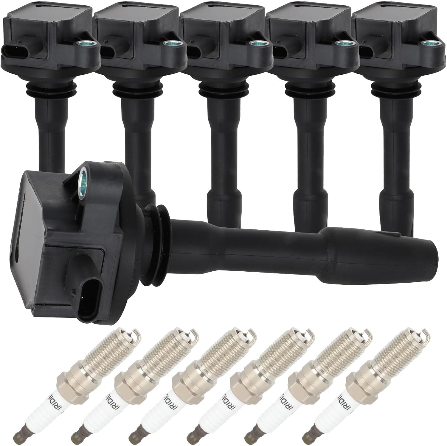 ECCPP UF825 6 ignition coils with 6 iridium Spark Plugs for ford for F-150 2018-2021, Explorer 2020-2021, Transit-150/250/350/350, 3.3L 3.5L, JL3Z12029A UF825 DG564