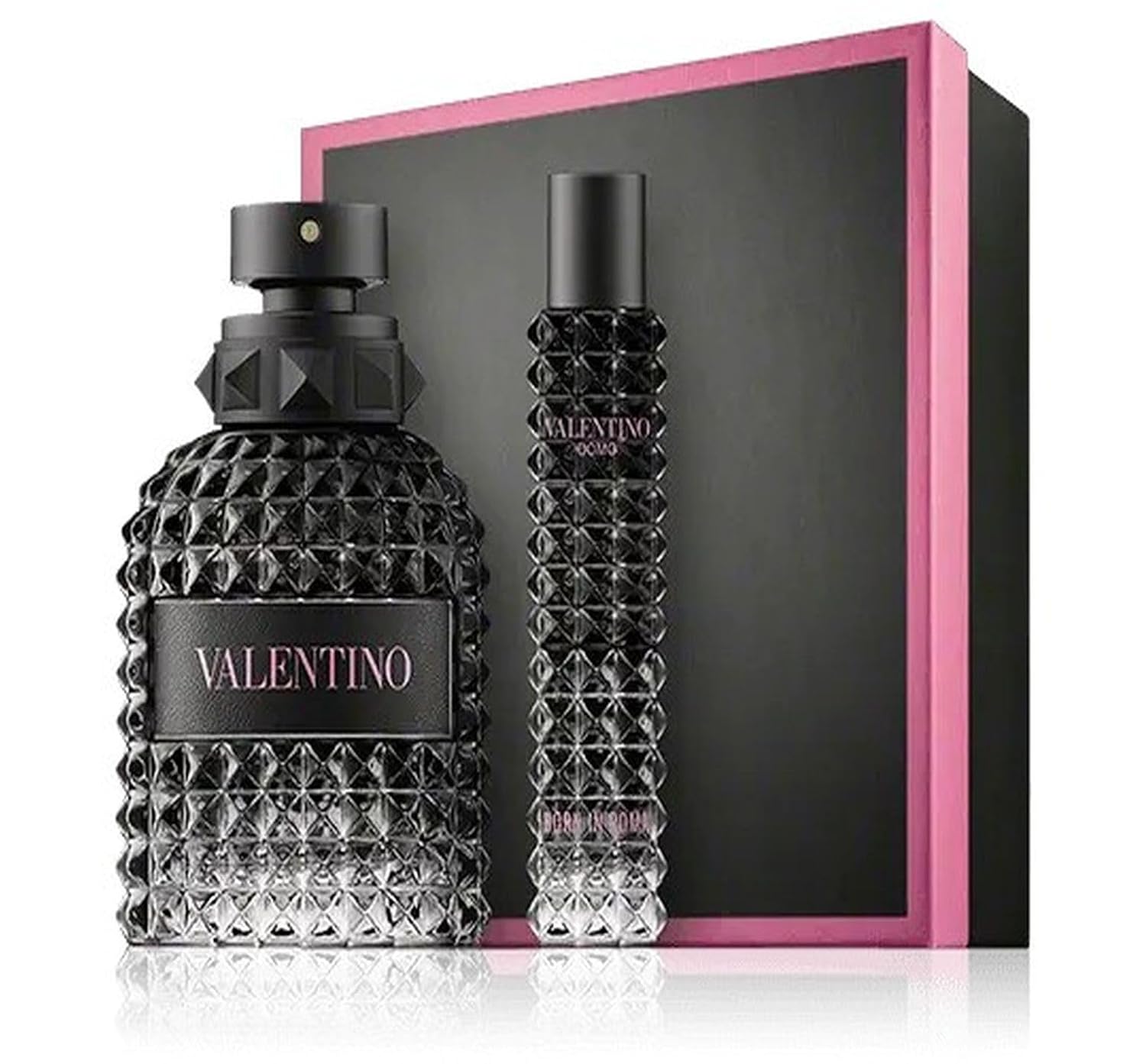 Valentino Uomo Born in Roma 2-Piece Travel Gift Set For Men, (3.4 Oz Eau De Toilette Spray + 0.50 Oz Travel Spray)