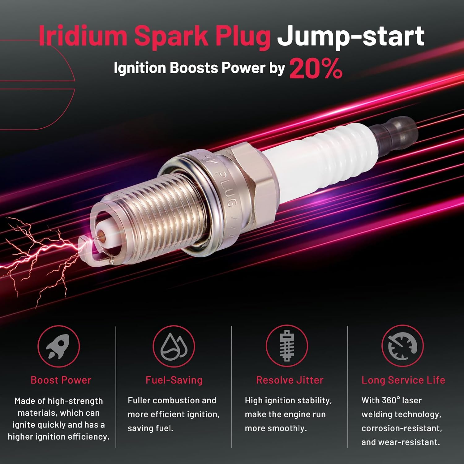 BDFHYK 6 Ignition Coil Pack UF232 and 6 Iridium Spark Plug 5464 Compatible with INFINITI 1996-1999 I30, Compatible with Nissan 1995-1999 Maxima 3.0L V6 Coil for 2244831U00 UF-232