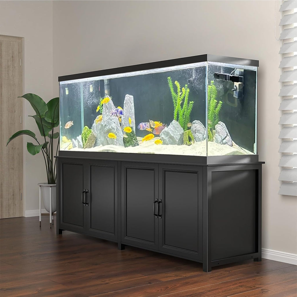 GDLF 180-200 Gallon Large Fish Tank Stand, Aquarium Stand with 72'*24' Tabletop Fits 125/150/180/200 Volumns Aquariums,2200LBS Capacity Heavy Duty
