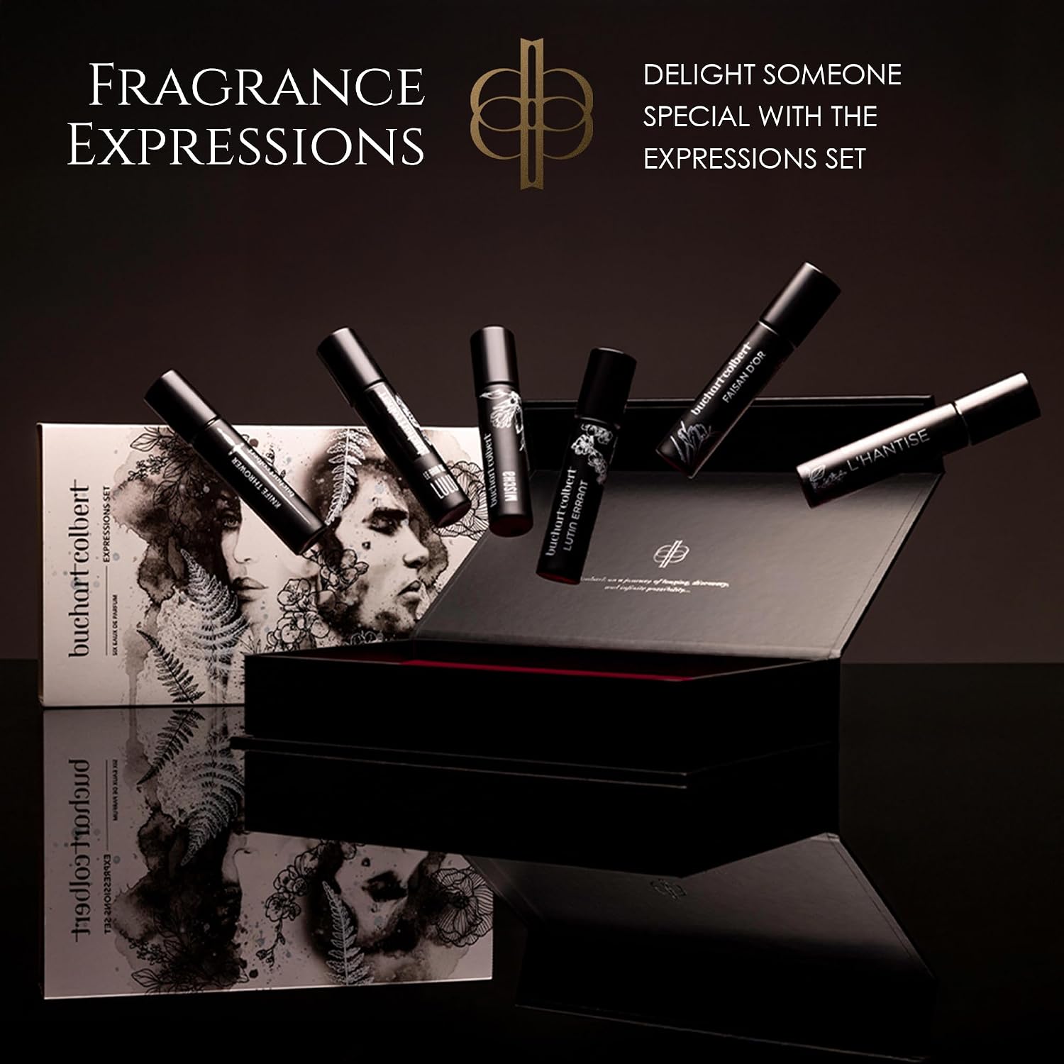 Expressions Gift Set Eau de Parfum – Niche Fragrance Set with 6 x 5ml Perfumes – Unisex Sampler with Citrus, Floral, Spicy, Woody & Amber Scents