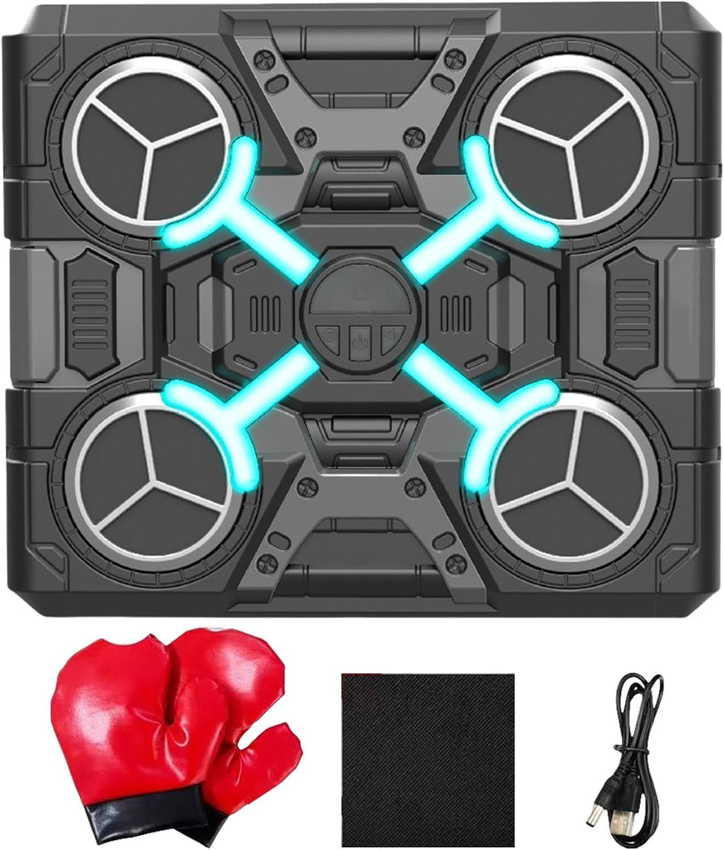 Interactive Boxing Game - High Energy Boxing Equipment, Digital Boxing Wall Punching Pads | Multifunctional Music Punch Machine, Musical Wall Boxing Machine with Gloves
