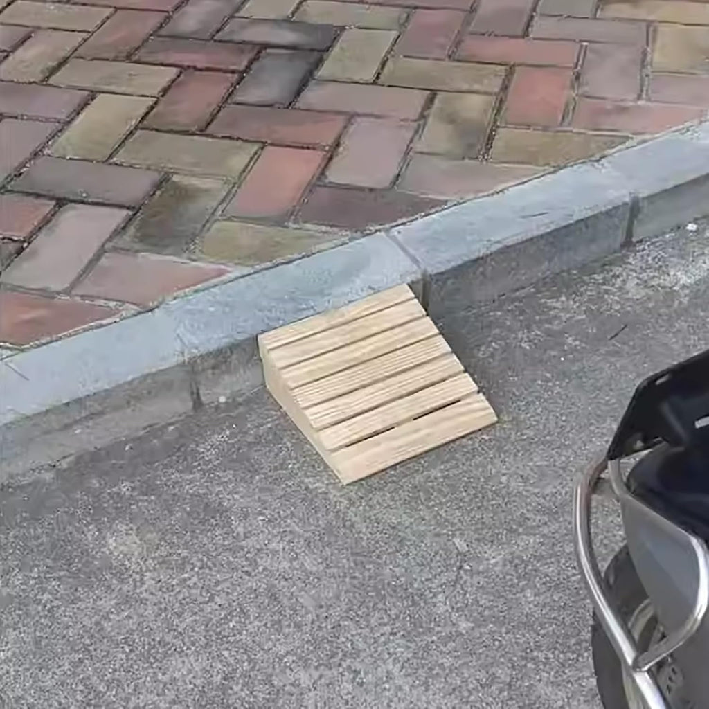 Solid Wood Curb Ramps, 715 cm Rise Portable Nonslip Threshold Ramps for Garage, Patio Door Shed, Loading Dock, Driveway Wheelchair Sidewalk (Size : 30x33.8x13cm/12x12x5.1in)