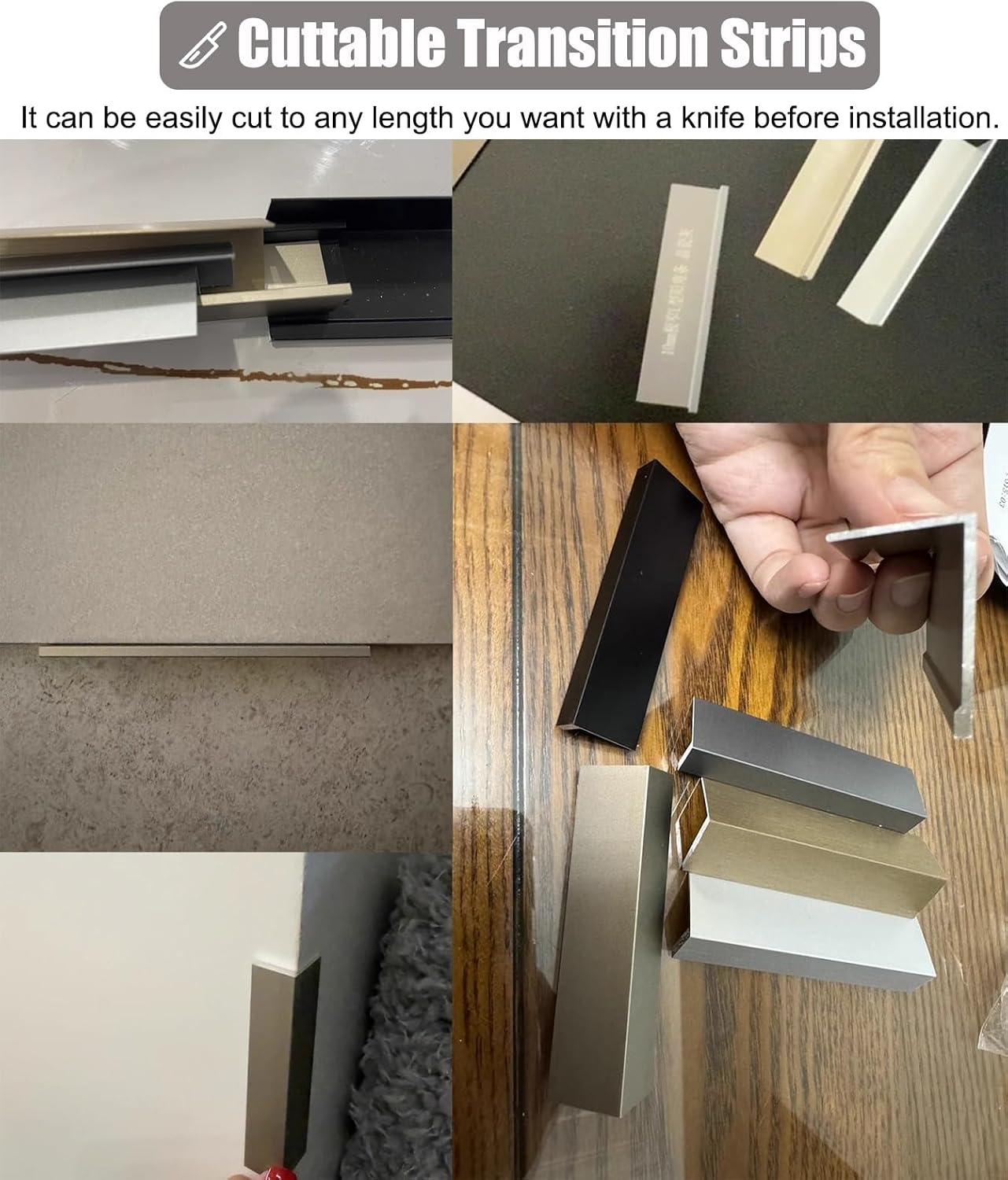 Floor Transition Strip 35 Inch Long Transition Edging Strip L-Shaped, 3-Pack Threshold Gaps Flap Cover for Wooden Flooring, 90° Floor Thresholds Transition Bar for D,Silver