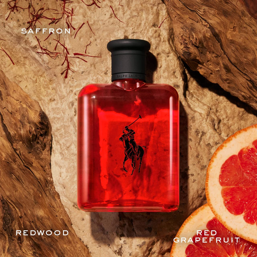 RALPH LAUREN FRAGRANCES - Polo Red - Eau de Toilette - Men's Cologne - Refillable Cologne Set - Woody & Spicy - With Grapefruit, Saffron, and Redwood - 2.5 Fl Oz Bottle & 5.1 Fl Oz