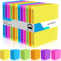 Fulmoon 48 Pack 3 Ring Plastic Binders 1 Inch Bulk with 2 Pockets, Flexible Binder Loose Leaf Hardcover, Fit 12' x 10' US Letter Size Paper, for School Office Home, 6 Colors (Bright)