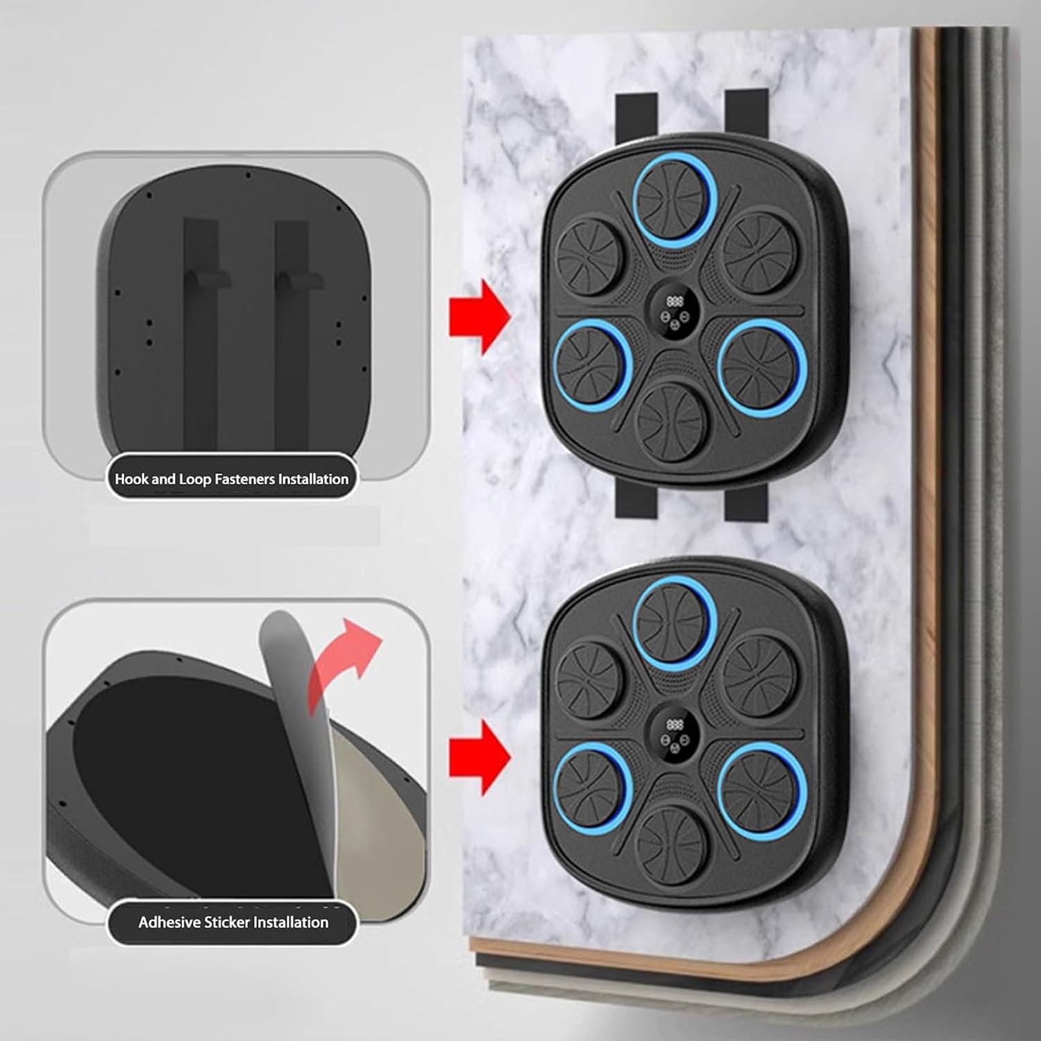 Music Boxing Machine, Smart Electronic Boxing Pad with Boxing Gloves, Suitable for Home, Office