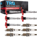 TRQ Ignition Coil and Spark Plug Kit 10 Piece Iridium Spark Plugs Compatible with 2006-2014 Volkswagen Beetle 2010-2014 Golf 2005-2014 Jetta 2012-2014 Passat 2006-2009 Rabbit