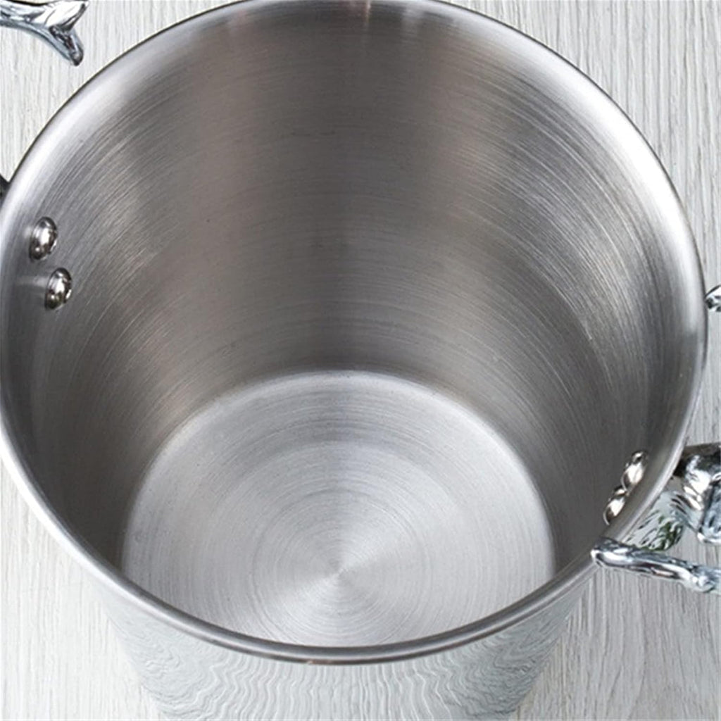 Ice Bucket,Ice Bucket with Lid and Ice Tongs,Ice Buckets for Parties, Rustic Ice Bucket, Deer Head Stainless Steel Ice pails, High-End Decoration, Great for Families, Gatherings, Barbecues,