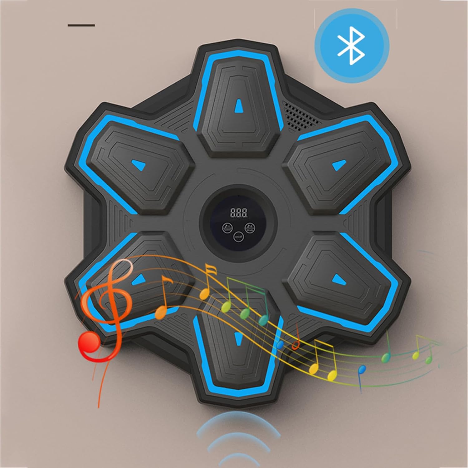Music Boxing Machine,Wall-Mounted Music Punching Machine with 8 Rhythm Modes,Light Up Boxing Machine for Home,Office and Beginners