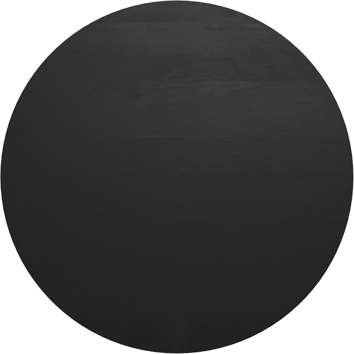 SIMPLIHOME Elmbrook Coffee Table - 34' Wide x 12' High Solid Mango Wood Modern Industrial Round Drum Cocktail Table in Black, Sculptural Living Room Table with Low Profile Design, Assembled