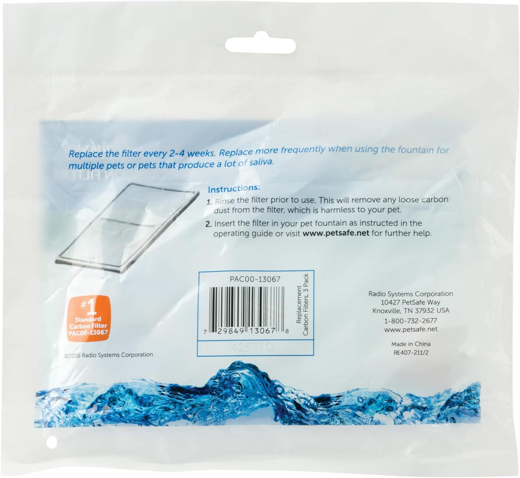 PetSafe Drinkwell Replacement Carbon Filter, Dog and Cat Water Fountain Filters, 3 Count (Pack of 12)