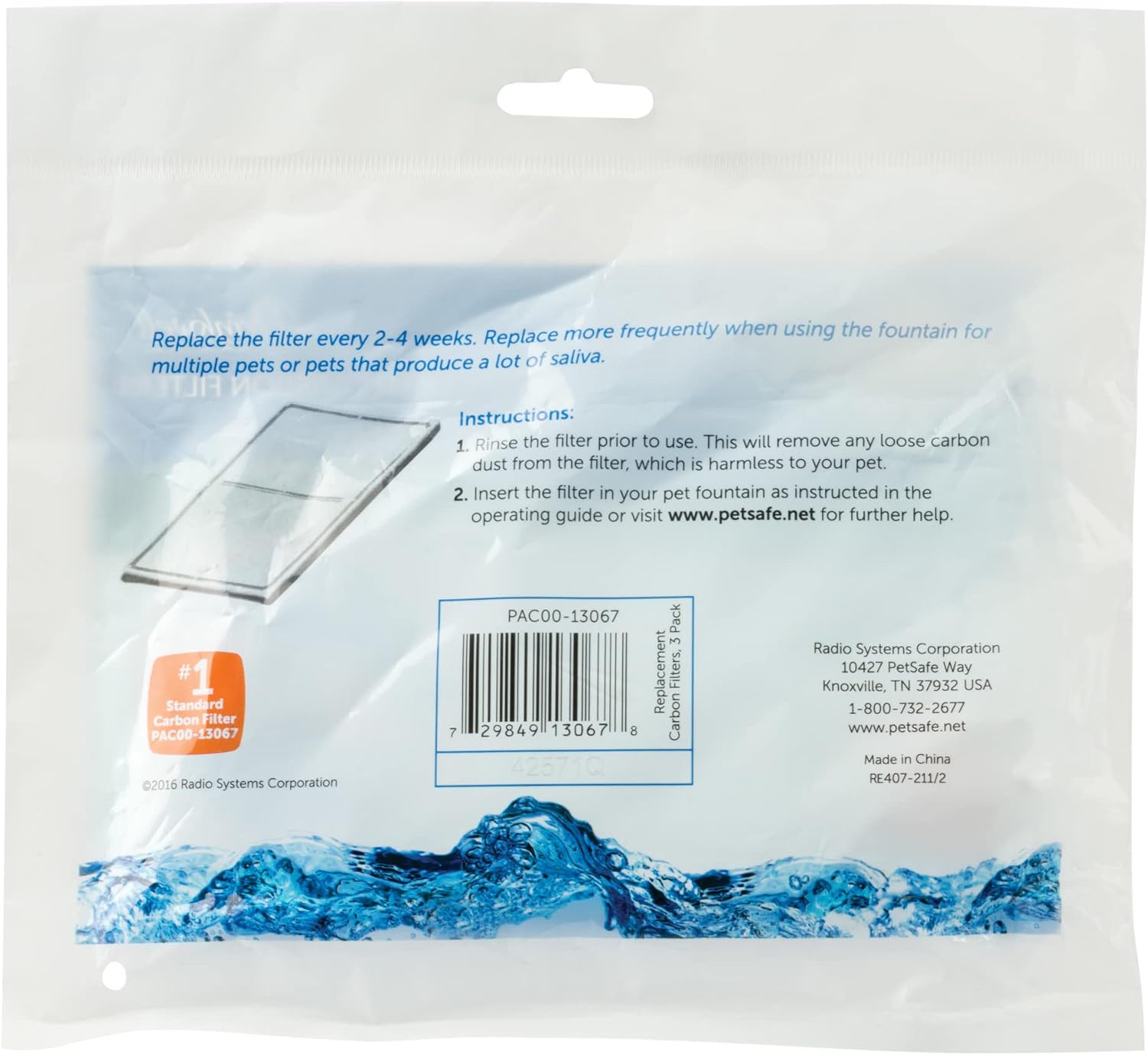 PetSafe Drinkwell Replacement Carbon Filter, Dog and Cat Water Fountain Filters, 3 Count (Pack of 12)