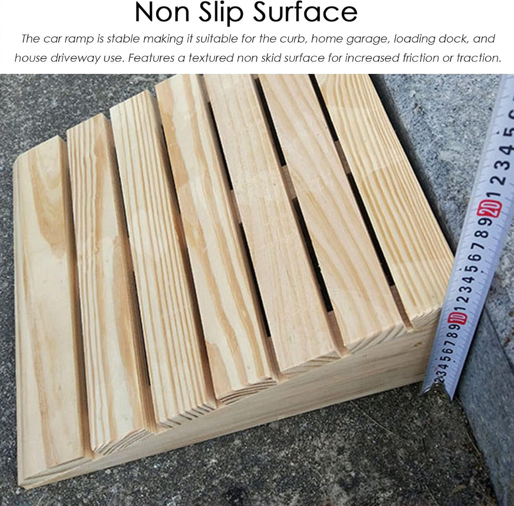 Wood Threshold Ramps for Doorways, Portable Wheelchair Ramp for Steps 3/4/ 6/7/ 8 Inch Rise, Lightweight Wooden Entry Ramp/Slope for Outdoor Stair Step (Size : 40x30x8cm (15.7x12x3in))