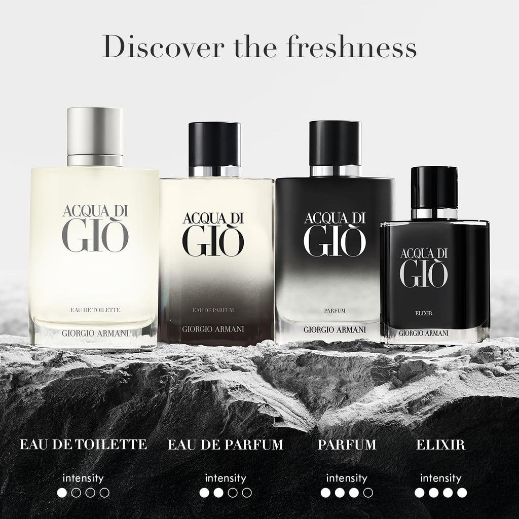 Armani Beauty - Acqua di Giò - Parfum - Cologne for Men - Fresh & Woody Men's Fragrance - Bergamot, Ginger, Marine, Geranium, Rosemary, Clary Sage, Patchouli, Incense Notes