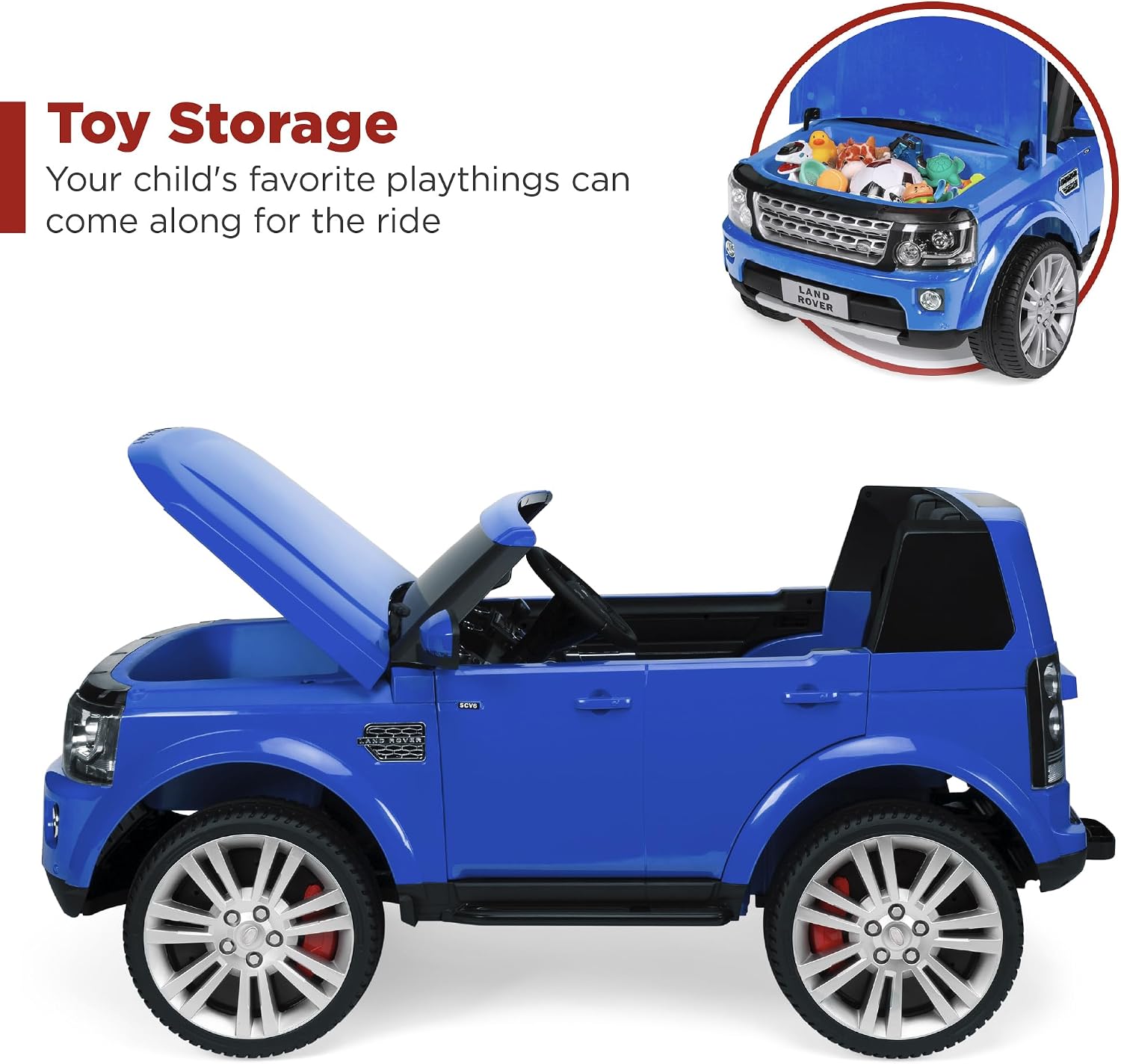 Best Choice Products 12V 3.7 MPH 2-Seater Licensed Land Rover Ride On Car Toy w/Parent Remote Control, MP3 Player - Blue