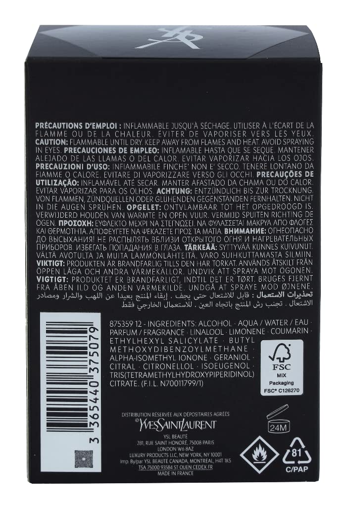 Yves Saint Laurent La Nuit De L'Homme by Yves Saint Laurent for Men - 3.3 oz EDT Spray
