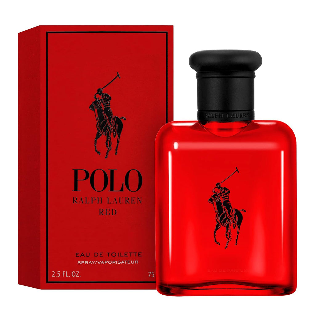 RALPH LAUREN FRAGRANCES - Polo Red - Eau de Toilette - Men's Cologne - Refillable Cologne Set - Woody & Spicy - With Grapefruit, Saffron, and Redwood - 2.5 Fl Oz Bottle & 5.1 Fl Oz
