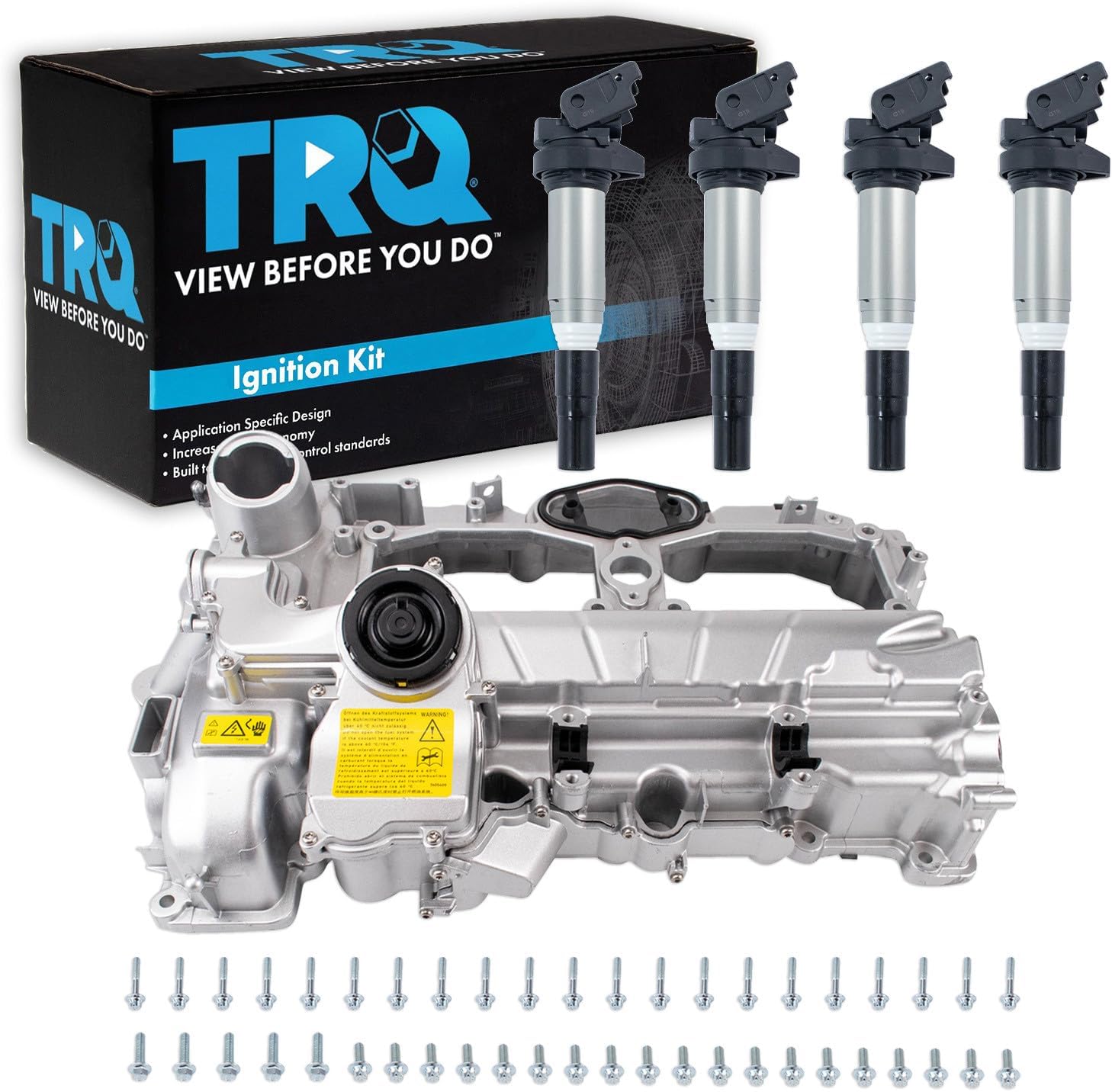 TRQ Ignition Coil Kit 5 Piece Coil on Plug Compatible with 2012-18 BMW 228i 320i 328i 428i 528i X1 X3 X4 Z4