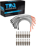 TRQ Spark Plug Kit 16 Piece Iridium Spark Plugs Compatible with 2010-2014 Ford F-150 2011-2016 F-250 Super Duty F-350 Super Duty