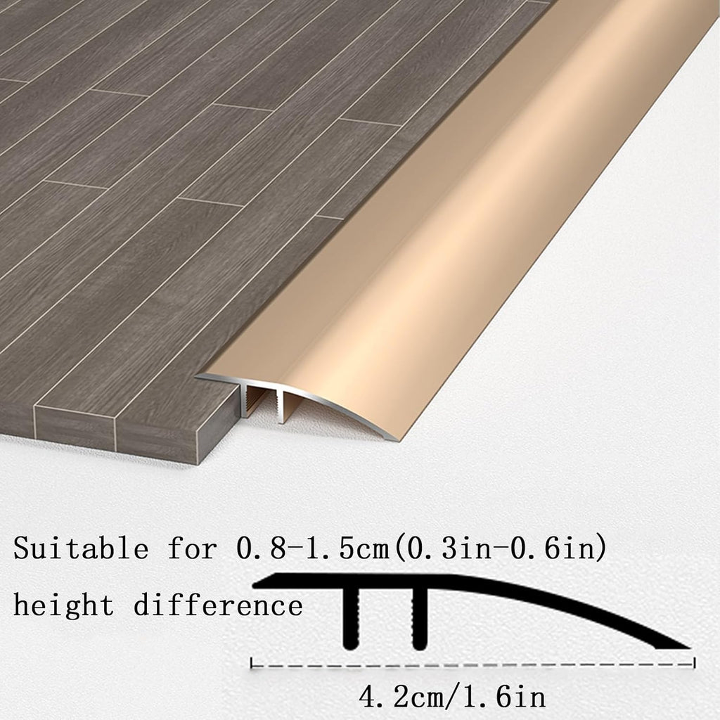 Aluminum Floor Transition Strip, 36' Aluminum Carpet To Tile Transition Strip, Interior Metal Thresholds For Doorways Vinyl Laminate, Floor Transition Strip Wood To Tile, 36in X 1.6in(Red,450cm(90x5))