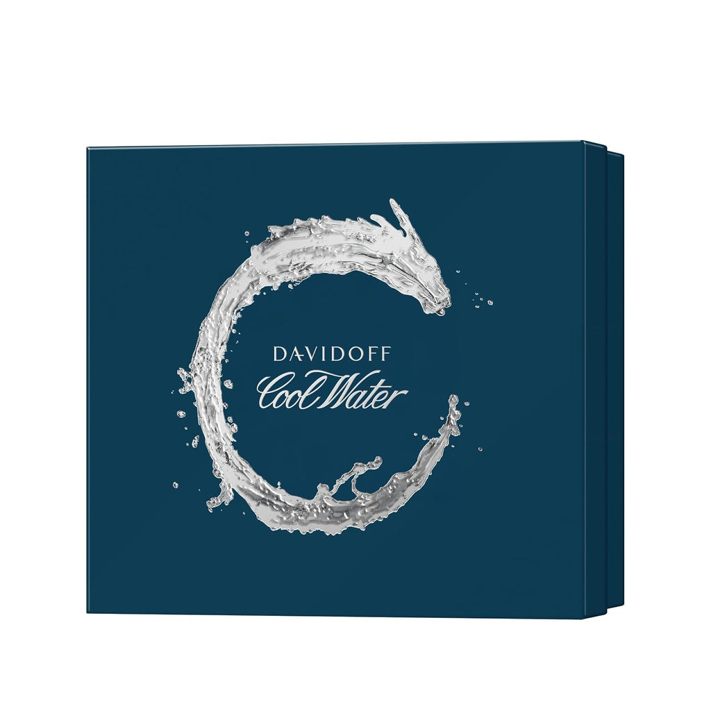 Davidoff Cool Water Eau de Toilette for Men 3-Piece Set ($158 value) – 4.2 oz EDT, 2.5 oz Shower Gel, 2.5oz After Shave Balm– With Notes of Coriander, Mint, Lavender & Amber – Long-Lasting Fragrance