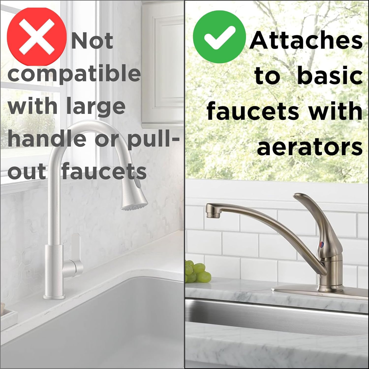 Black Faucet Mount Water Filtration System with 4 Replacement Filters Included