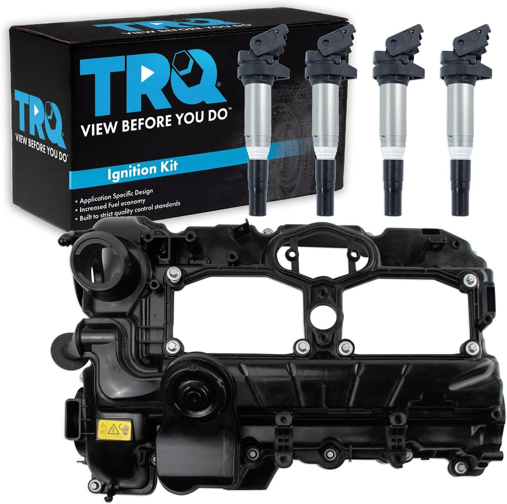 TRQ Ignition Coil Kit 4 Piece Compatible with 2012-18 BMW 320i 328i 528i X1 X3 X4 X4 Z4 228i 428i